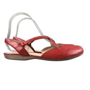 Josef Seibel Women's EU 38 (7-7.5) Fiona 13 Red Leather Mary Jane Flats Sandals